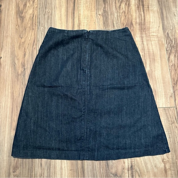Boden Dark Denim A-Line Mini - Midi Skirt • Size: US 6L - Picture 6 of 10